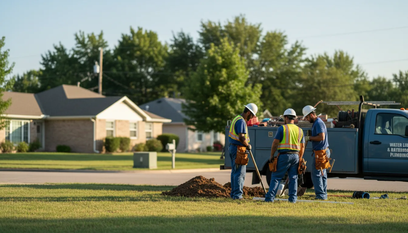 Residential water line and bathroom plumbing service in Manchester, CT